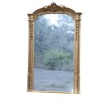 A LARGE FRENCH GILT-GESSO PIER MIRROR, 19TH CENTURY