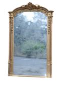 A LARGE FRENCH GILT-GESSO PIER MIRROR, 19TH CENTURY
