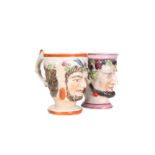 A PEARLWARE BACCHUS WINE CUP