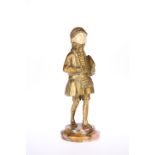 DEMETRE CHIPARUS (1888-1950), THE SCHOOL GIRL, A GILT BRONZE AND IVORY FIGURE