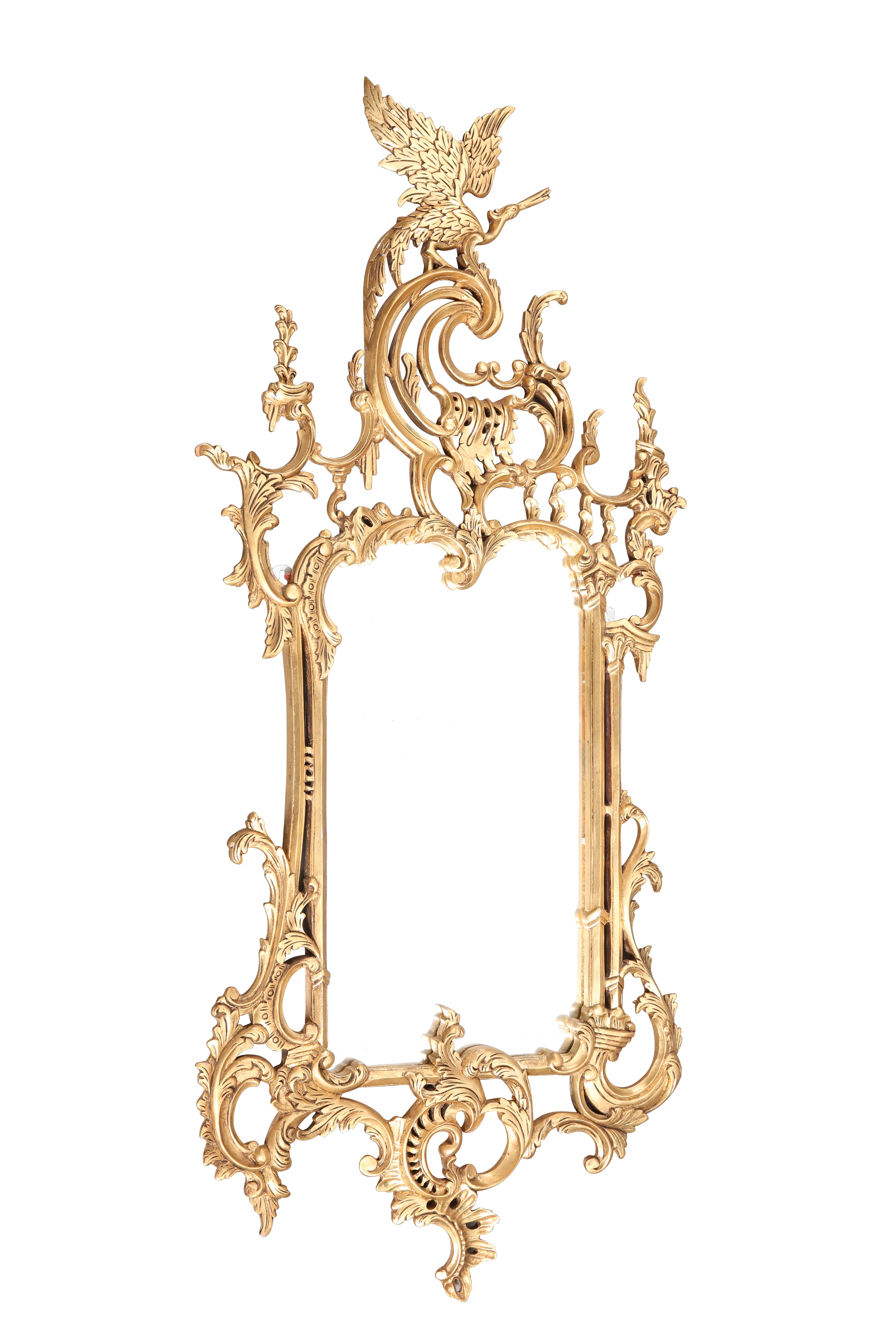 AN 18TH CENTURY STYLE GILT-COMPOSITION MIRROR