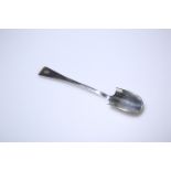 A GEORGE V SILVER OLD ENGLISH PATTERN CHEESE SCOOP