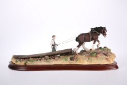 A BORDER FINE ARTS LIMITED EDITION MODEL, "LOGGING", B0700