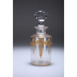 A 19TH CENTURY GILDED GLASS SCENT BOTTLE, PROBABLY BACCARAT