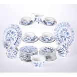 A GROUP OF MEISSEN BLUE AND WHITE "ONION" PATTERN TEA WARES
