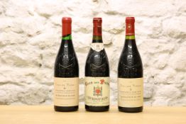 3 BOTTLES MIXED LOT EXCELLENT GROWER CHATEAUNEUF DU PAPE