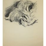 EILEEN ALICE SOPER (1905-1990), SIX CHARCOAL AND PENCIL DRAWINGS OF BADGERS