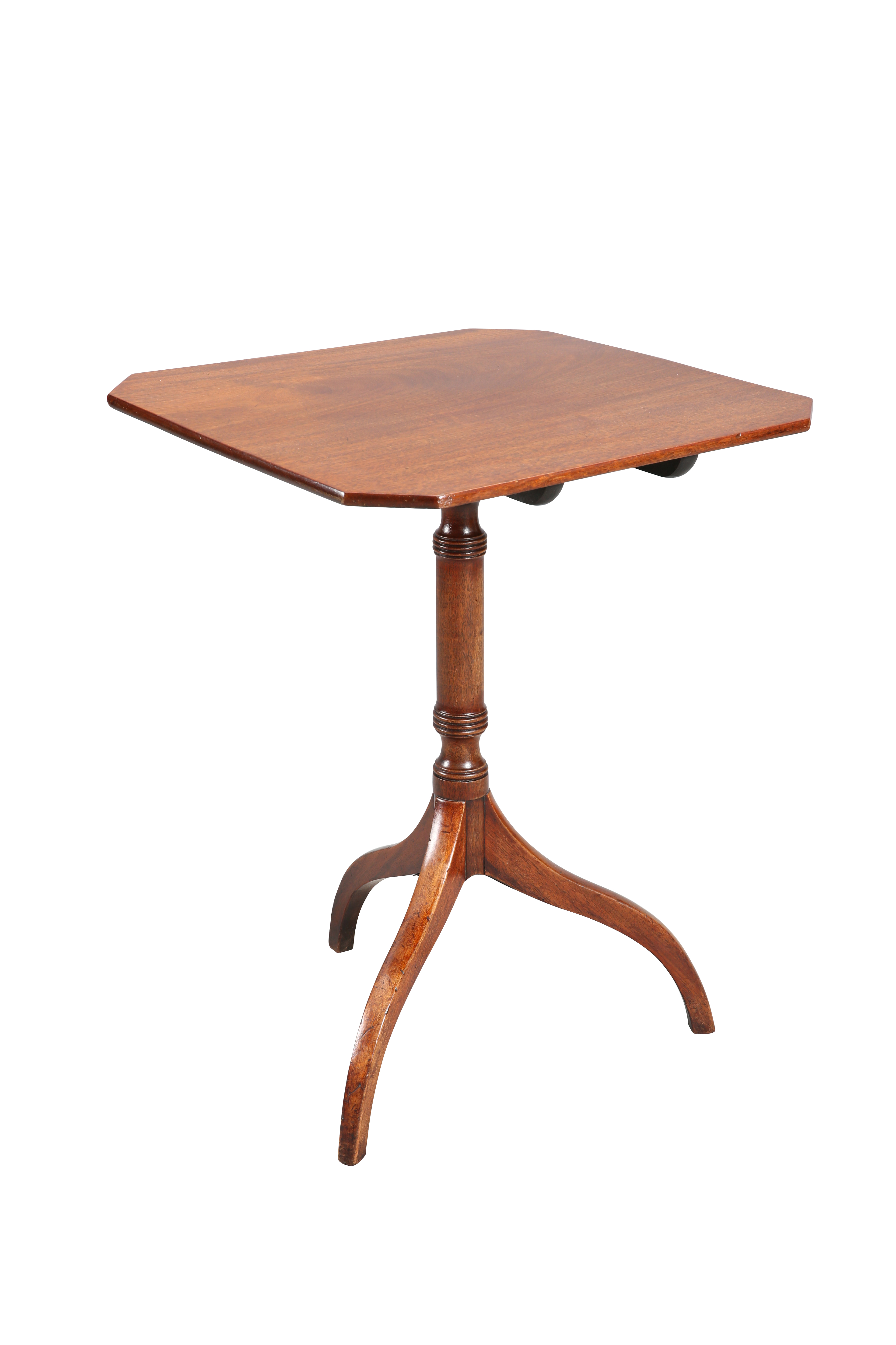 A GEORGE III MAHOGANY TILT-TOP TRIPOD TABLE