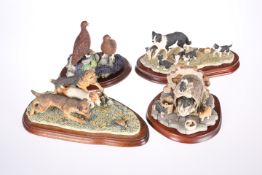 FOUR BORDER FINE ARTS MODELS, comprising "Terrier Race", B0242