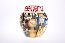A LARGE MOORCROFT POTTERY LIMITED EDITION GINGER JAR AND COVER