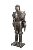 A DECORATIVE SUIT OF ARMOUR