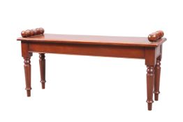 A MAHOGANY WINDOW SEAT IN REGENCY STYLE