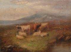 G*** GREGORY (19TH CENTURY), HIGHLAND CATTLE AND SHEEP