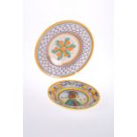 TWO DERUTA FAIENCE PLATES IN RENAISSANCE STYLE