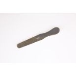 A WHITE METAL TONGUE DEPRESSOR, SECOND QUARTER 19th CENTURY