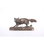 A BRONZE OF A FOX, LATE 19TH/EARLY 20TH CENTURY