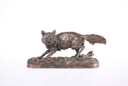 A BRONZE OF A FOX, LATE 19TH/EARLY 20TH CENTURY