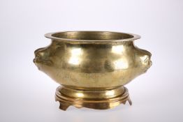 A CHINESE BRASS PLANTER