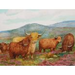 DOROTHY MARGARET ALDERSON (1900-1992), HIGHLAND CATTLE