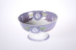 A VICTORIAN TRANSFER-PRINTED PUNCH BOWL BY CLYDE POTTERY