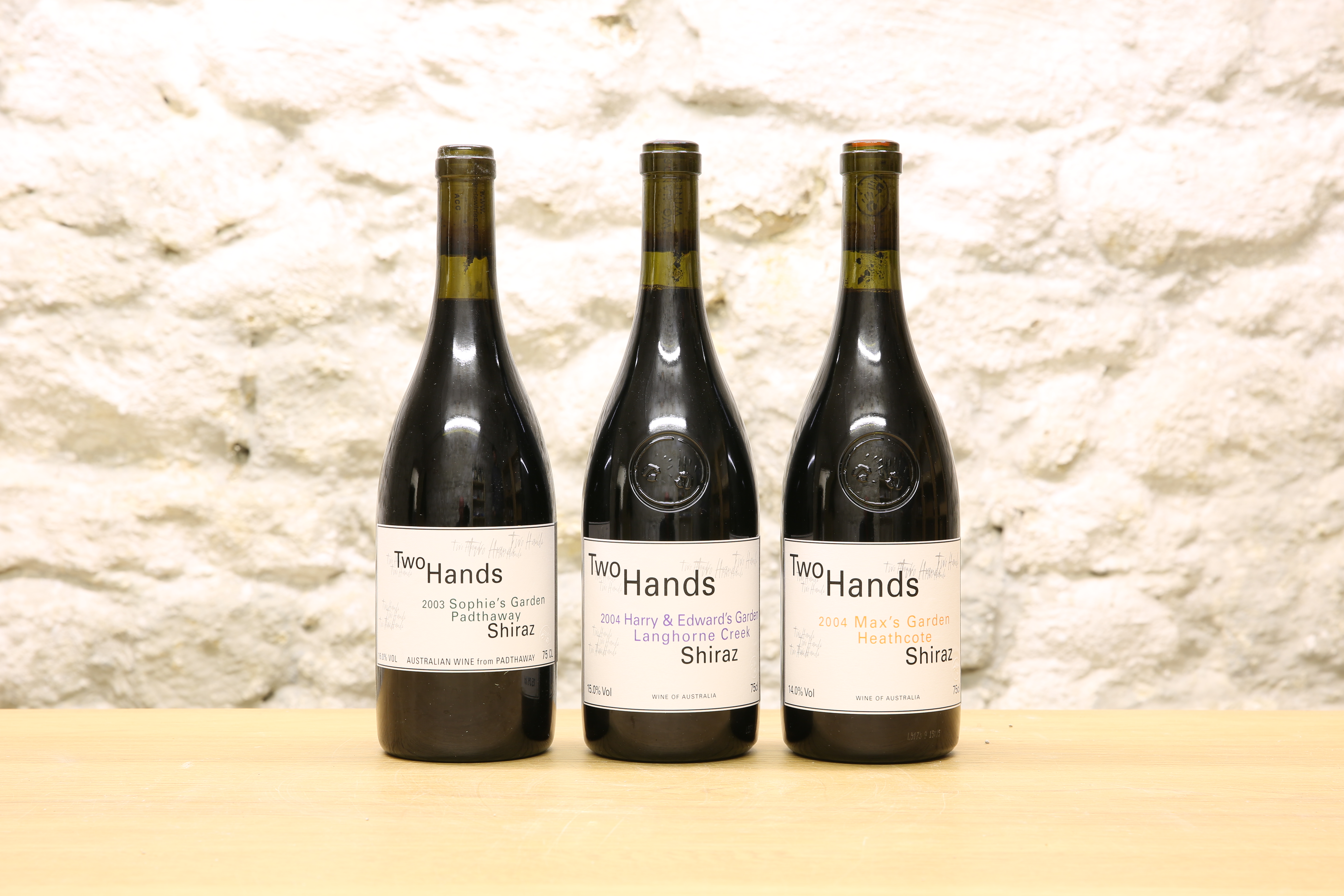 3 BOTTLES TWO HANDS SHIRAZ