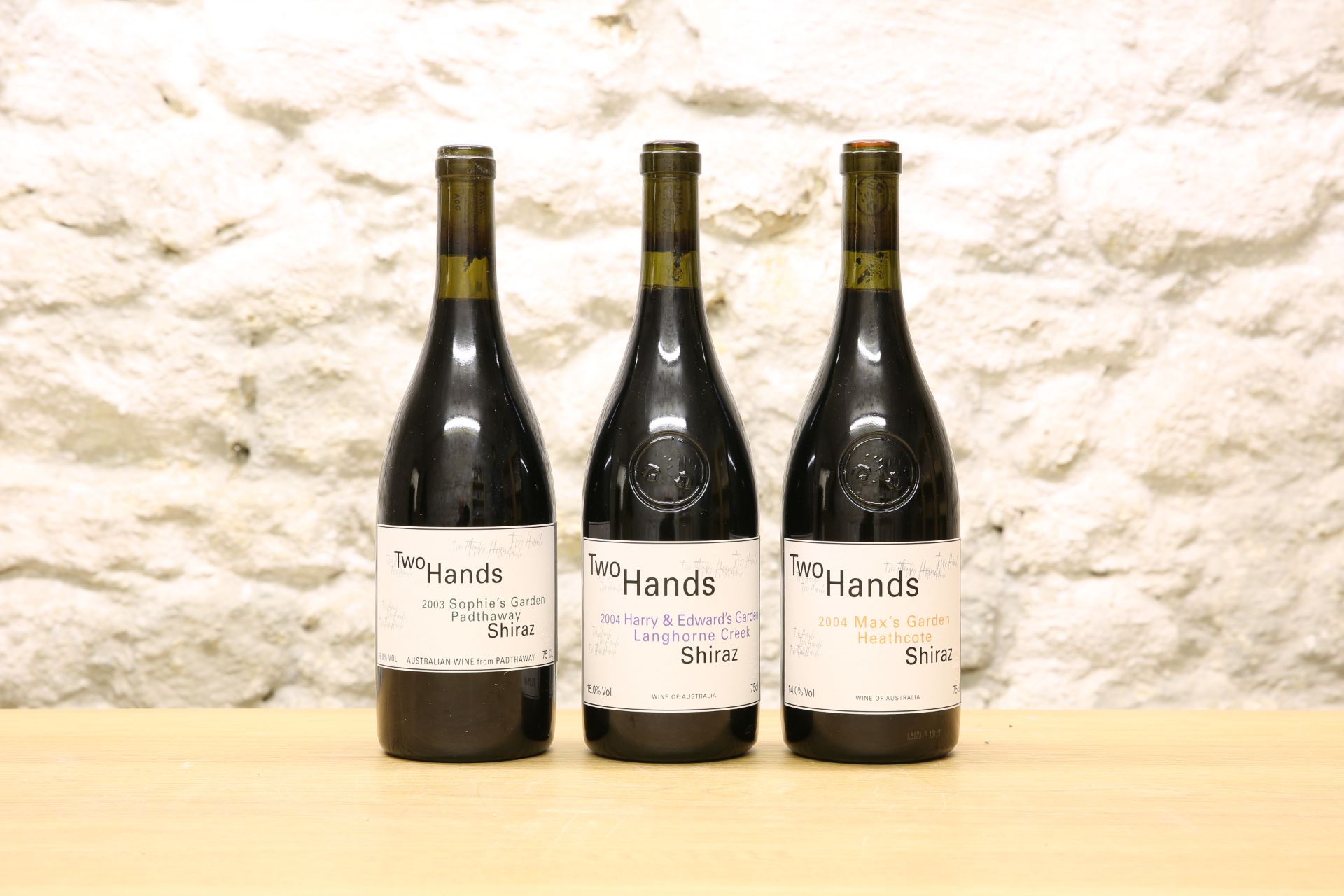 3 BOTTLES TWO HANDS SHIRAZ