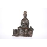 A CHINESE BRONZE OF GUAN YIN