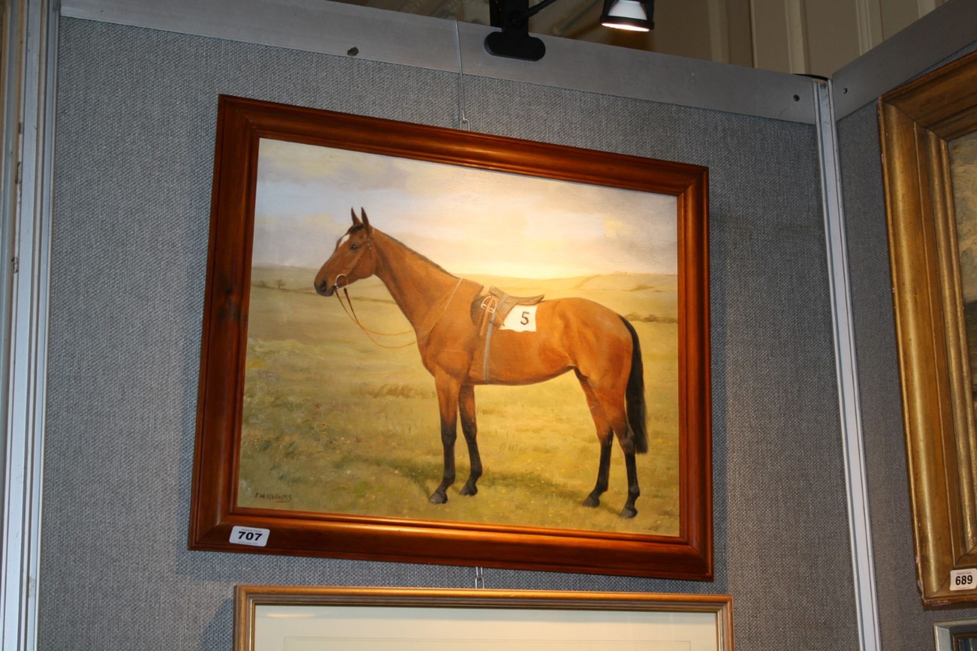 FRANCES MABEL HOLLAMS (1877-1963), PORTRAIT OF A RACEHORSE - Bild 2 aus 3