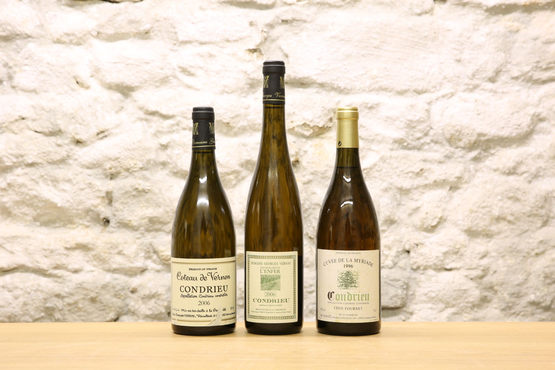 3 BOTTLES MIXED LOT FINE CONDRIEU