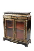A GILT-METAL MOUNTED, EBONISED AND "BOULLE" MARQUETRY CABINET