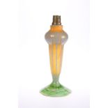 A SCHNEIDER CANDY CANE FRENCH ART GLASS TABLE LAMP