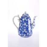 A CHINESE BLUE AND WHITE "PRUNUS AND ICE" COFFEE POT