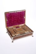 AN ANGLO-INDIAN CARVED SANDALWOOD WORKBOX, 19TH CENTURY