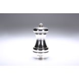 A SILVER PEPPER GRINDER, J.A. CAMPBELL, LONDON 1987