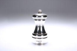 A SILVER PEPPER GRINDER, J.A. CAMPBELL, LONDON 1987