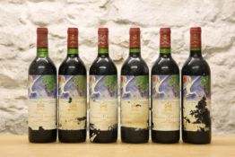 6 BOTTLES CHATEAU MOUTON ROTHSCHILD PREMIER GRAND CRU CLASSE PAUILLAC 1982