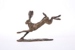 A CONTEMPORARY BRONZE OF A HARE