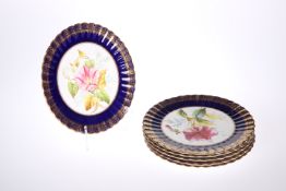 A SET OF SIX VICTORIAN DESSERT PLATES