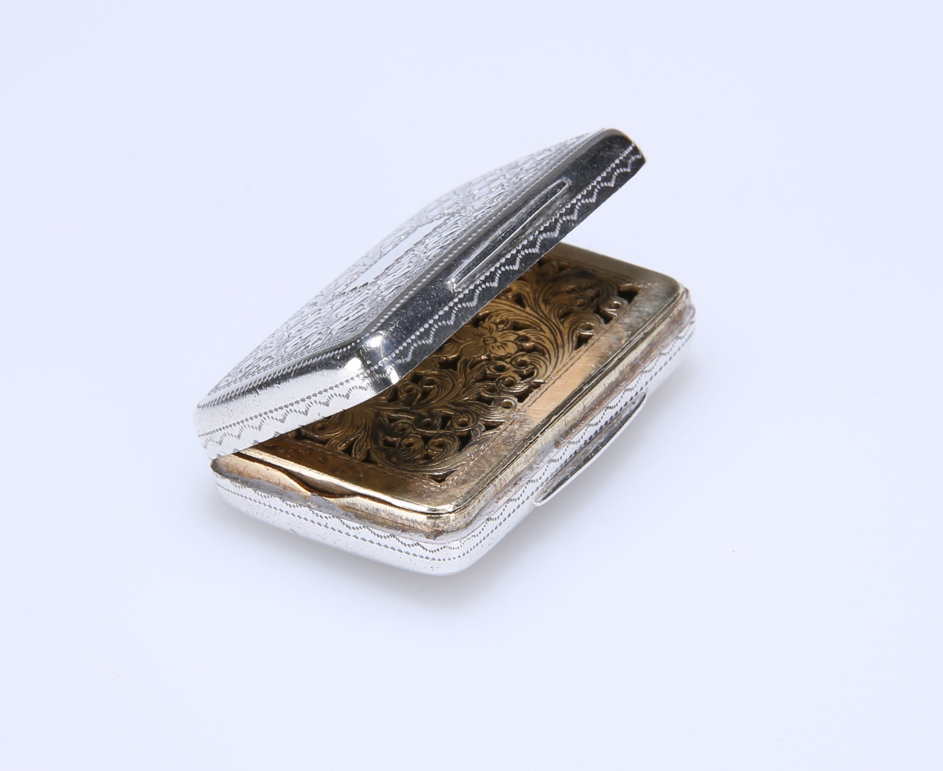 A GEORGE III SILVER VINAIGRETTE, JOSEPH WILMORE, BIRMINGHAM 1819