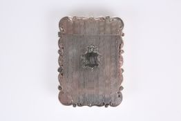 A VICTORIAN SILVER CARD CASE, BIRMINGHAM 1863