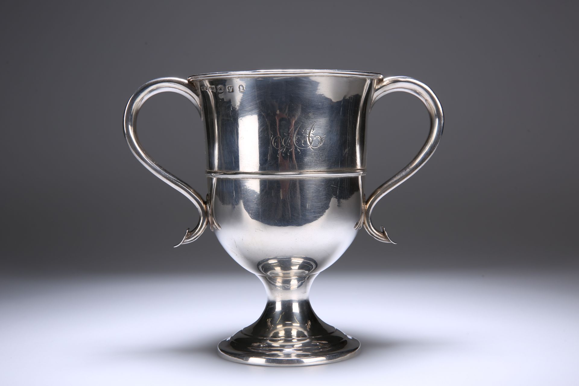 A GEORGE III SILVER TWO-HANDLED CUP, NATHANIEL SMITH & CO