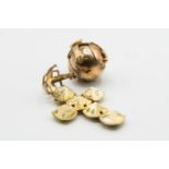 TWO 9CT YELLOW GOLD MASONIC BALLS