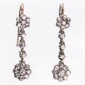 A PAIR OF LATE 19TH CENTURY PASTE SET EARRINGS