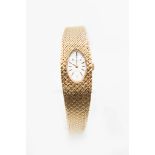 LADY'S 9CT GOLD OMEGA BRACELET WATCH