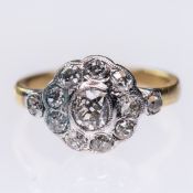 A MID 19TH CENTURY DIAMOND SET RING