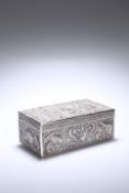 A CHINESE WHITE METAL BOX, c. 1900