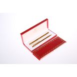 MUST DE CARTIER, A CASED SET OF FOUNTAIN PEN AND PROPELLING PENCIL