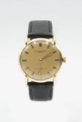 A GENTS 18ct GOLD AUDEMARS PIGUET STRAP WATCH