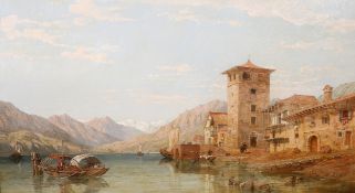 GEORGE CLARKSON STANFIELD (1828-1878), PELLA, LAGO D'ORTA