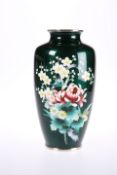 A JAPANESE CLOISONNE ENAMEL VASE BY SATO